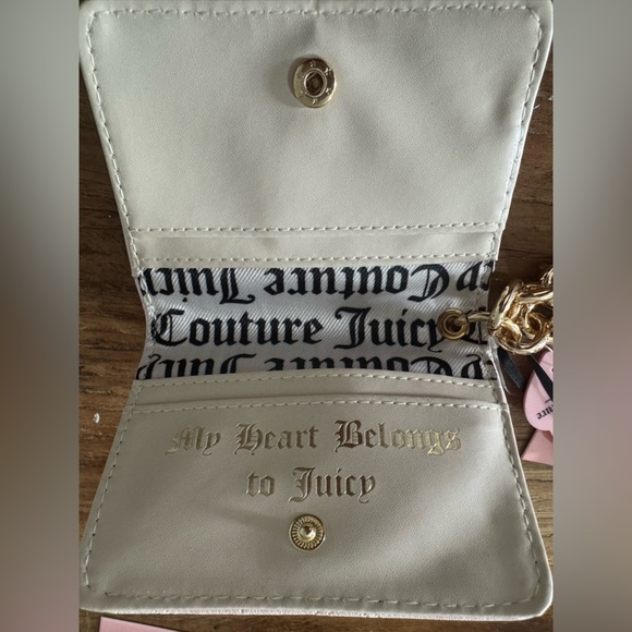 Juicy Couture Light Pink Card Holder with Gold Chain - Picture 4 of 4